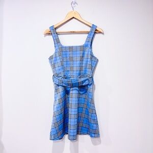 LOVE TREE Plaid Blue Dress